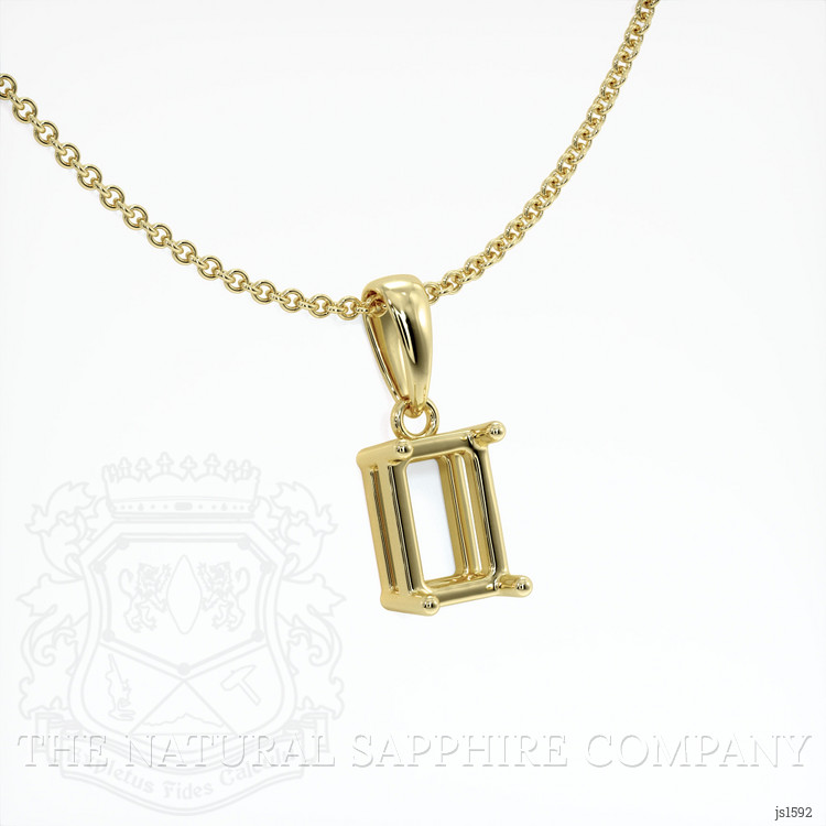18K Yellow Gold Solitaire Pendant Setting