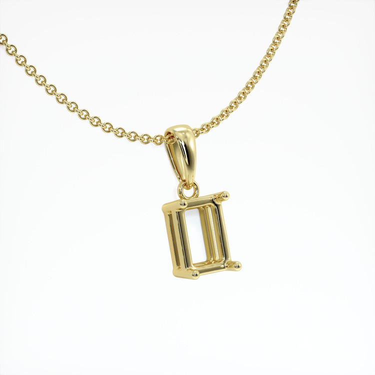 18K Yellow Gold Solitaire Pendant Setting