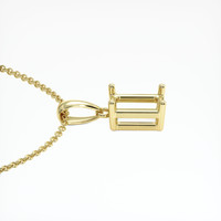 18K Yellow Gold Solitaire Pendant Setting Image