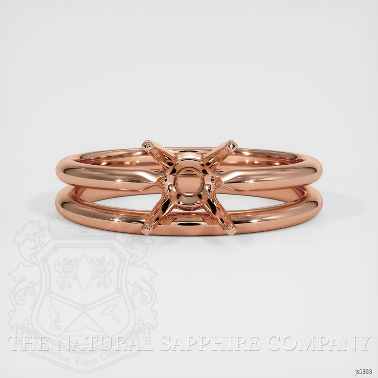 14K Rose Gold Wedding Set Ring Setting