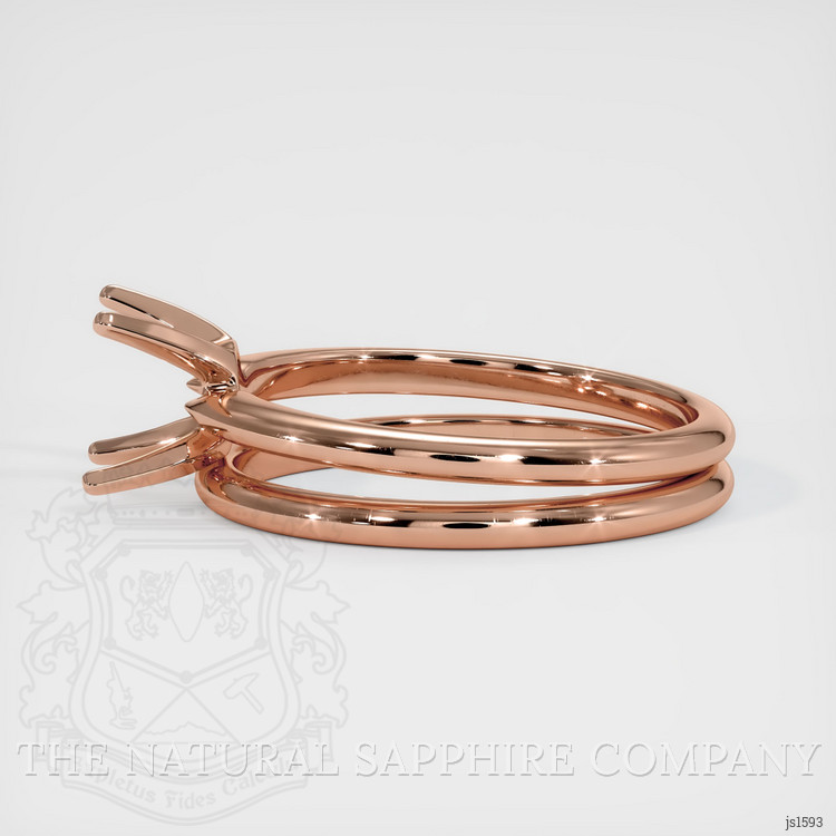 14K Rose Gold Wedding Set Ring Setting