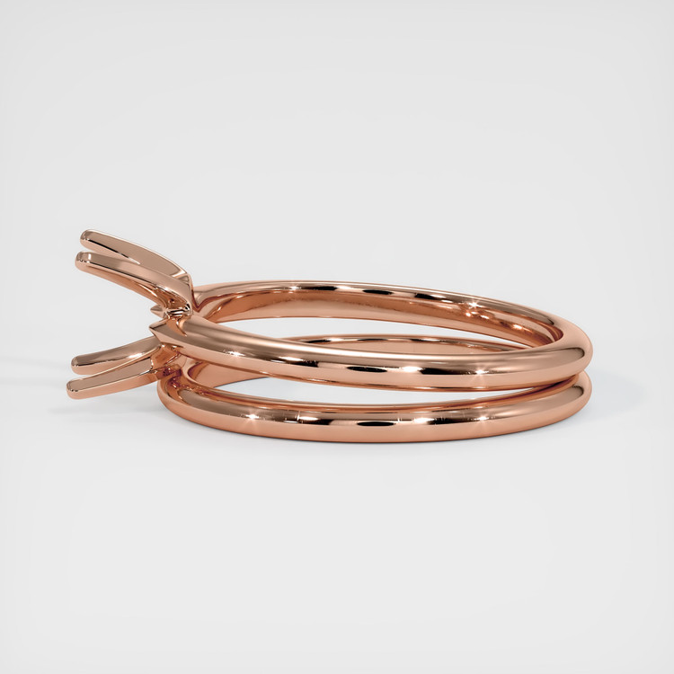14K Rose Gold Wedding Set Ring Setting