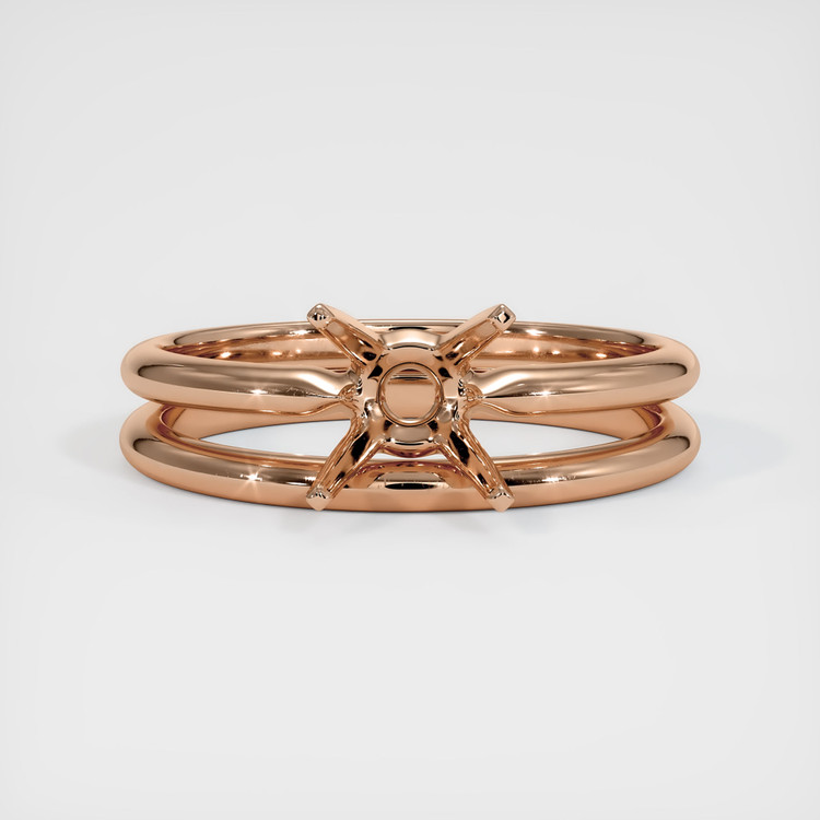 18K Rose Gold Wedding Set Ring Setting