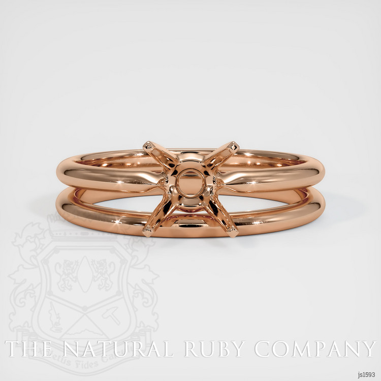 18K Rose Gold Wedding Set Ring Setting