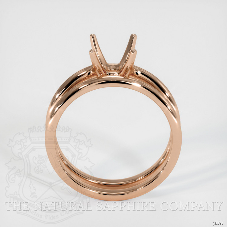 18K Rose Gold Wedding Set Ring Setting