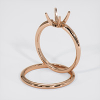 18K Rose Gold Wedding Set Ring Setting Image
