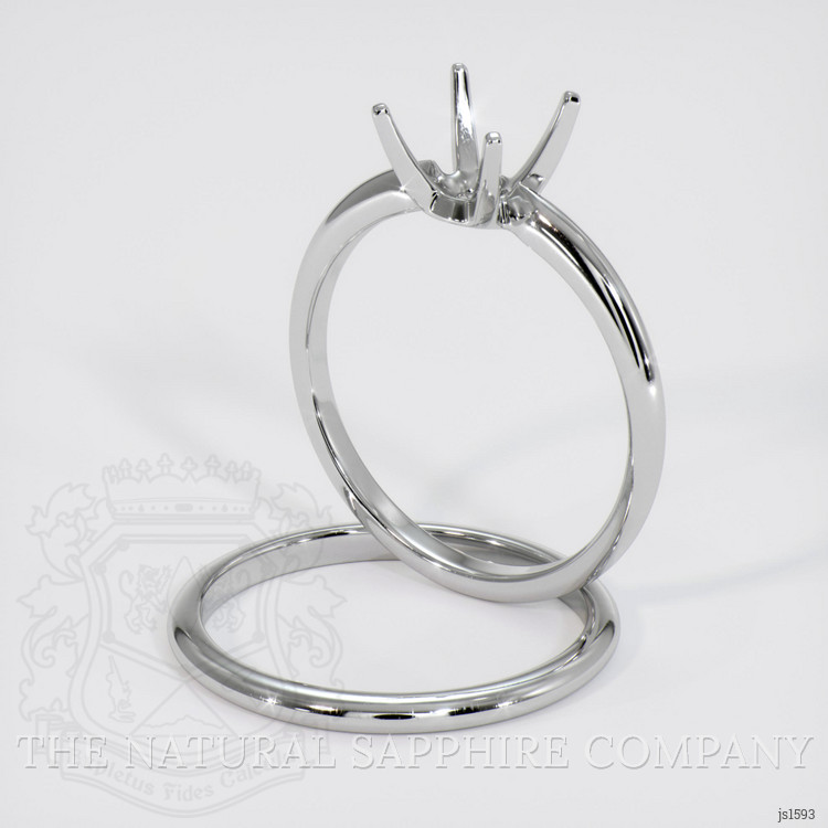 Silver Wedding Set Ring Setting
