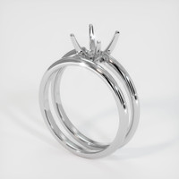 10K White Gold Wedding Set Ring Setting Video