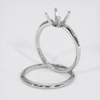 14K White Gold Wedding Set Ring Setting Image