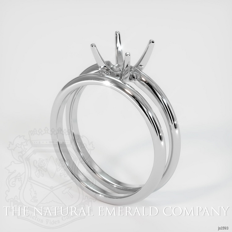 18K White Gold Wedding Set Ring Setting