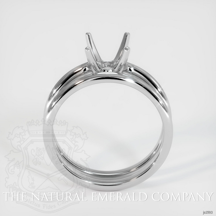 18K White Gold Wedding Set Ring Setting