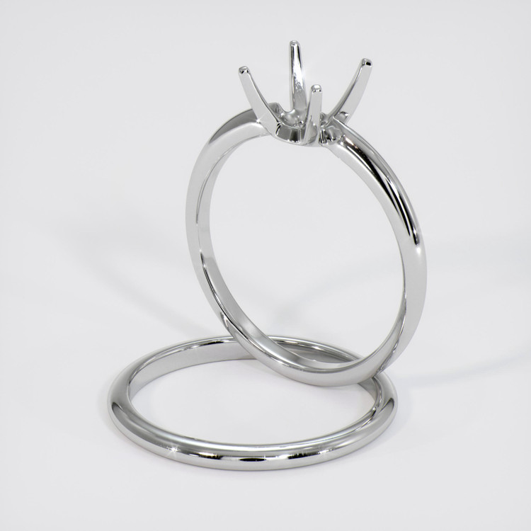 18K White Gold Wedding Set Ring Setting