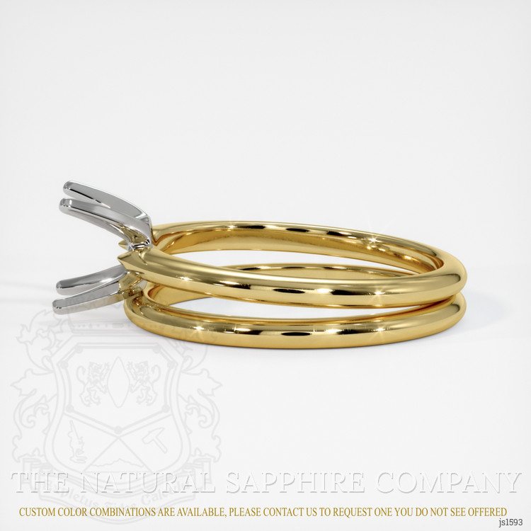 14K White & Yellow Wedding Set Ring Setting