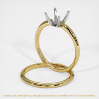 14K White & Yellow Wedding Set Ring Setting Image
