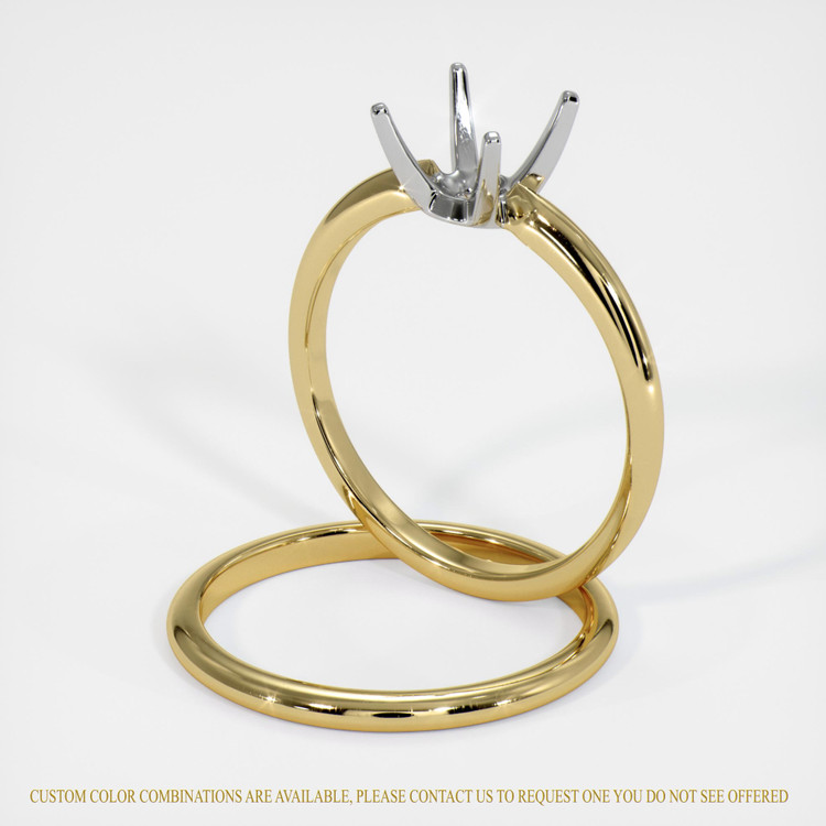 14K White & Yellow Wedding Set Ring Setting