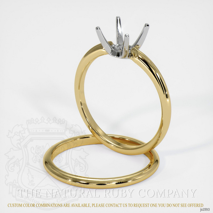 14K White & Yellow Wedding Set Ring Setting