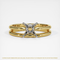 18K White & Yellow Wedding Set Ring Setting Image