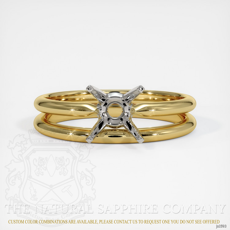 18K White & Yellow Wedding Set Ring Setting