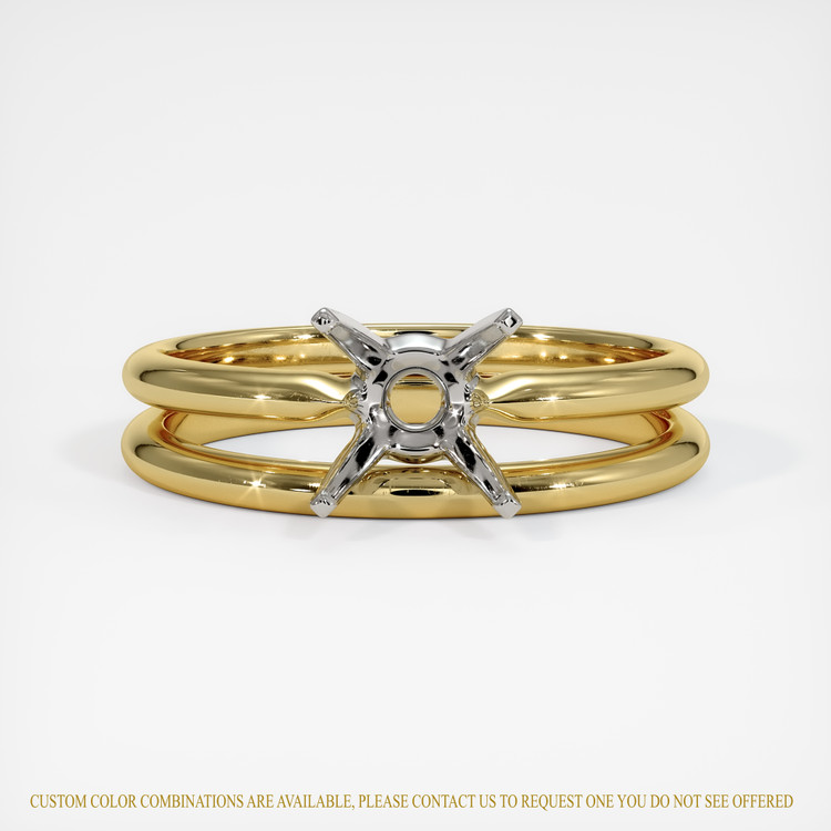 18K White & Yellow Wedding Set Ring Setting