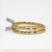 18K White & Yellow Wedding Set Ring Setting Image