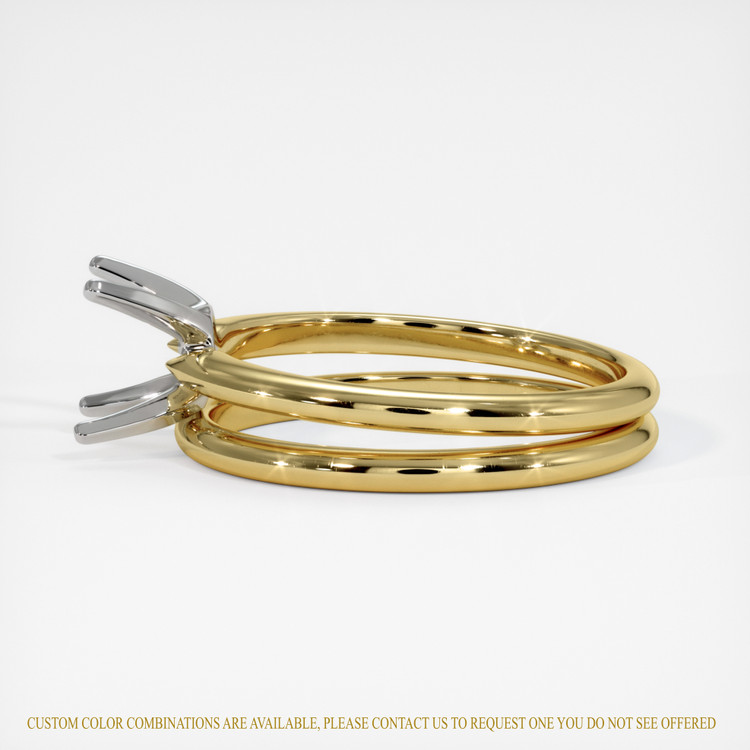 18K White & Yellow Wedding Set Ring Setting