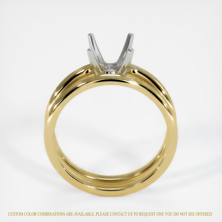 18K White & Yellow Wedding Set Ring Setting