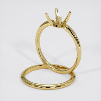 10K Yellow Gold Wedding Set Ring Setting Image