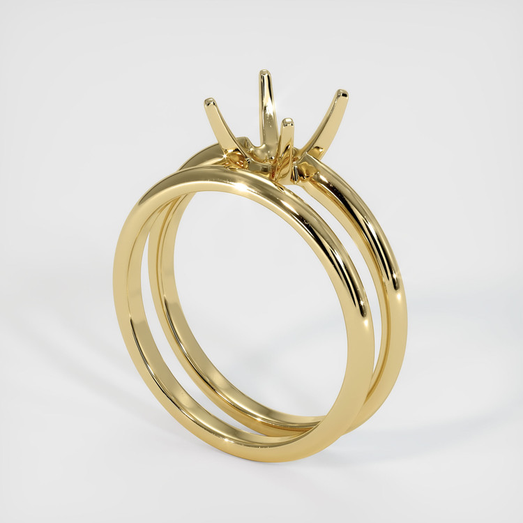 14K Yellow Gold Wedding Set Ring Setting