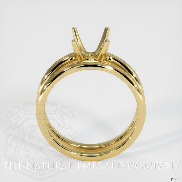 18K Yellow Gold Wedding Set Ring Setting