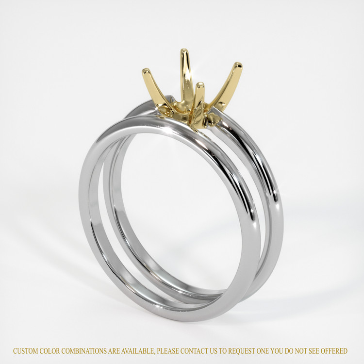 14K Yellow & White Wedding Set Ring Setting