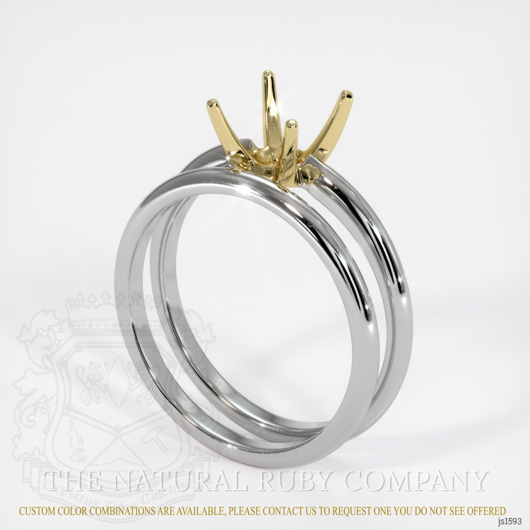 14K Yellow & White Wedding Set Ring Setting
