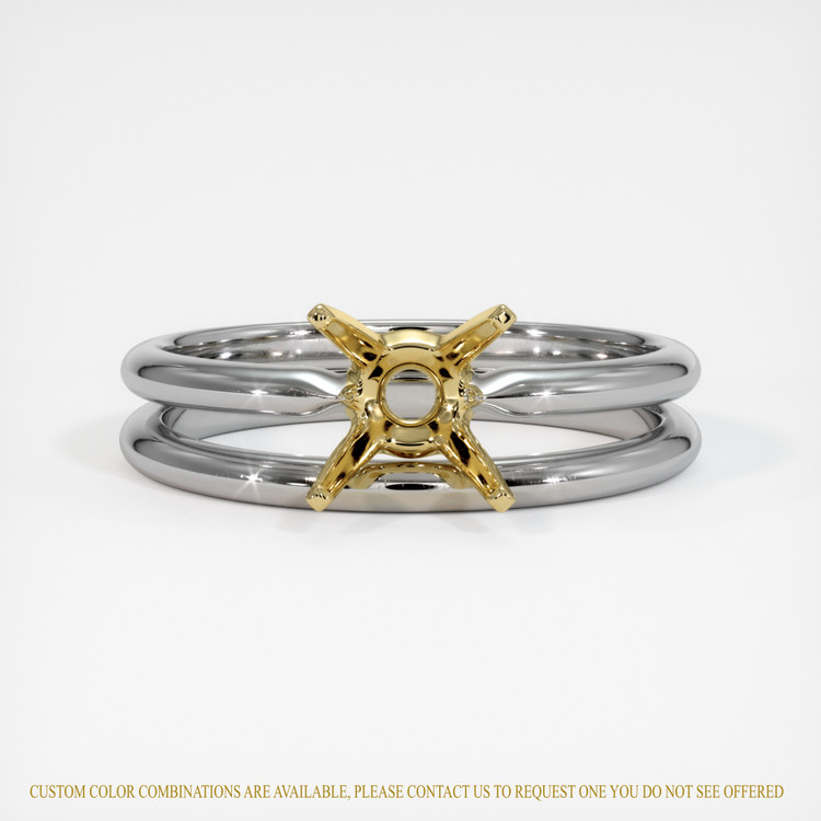 14K Yellow & White Wedding Set Ring Setting