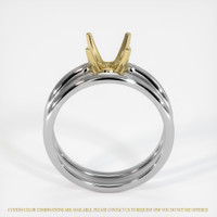 14K Yellow & White Wedding Set Ring Setting Image