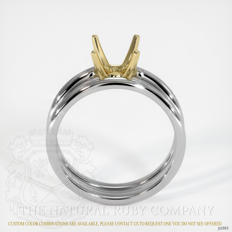 14K Yellow & White Wedding Set Ring Setting