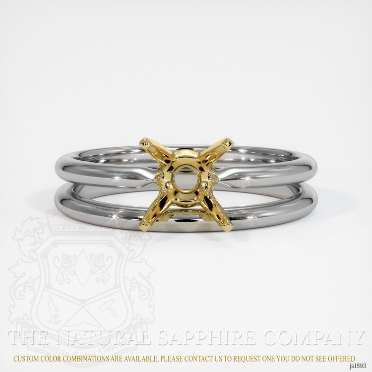 18K Yellow & White Wedding Set Ring Setting