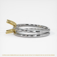 18K Yellow & White Wedding Set Ring Setting Image