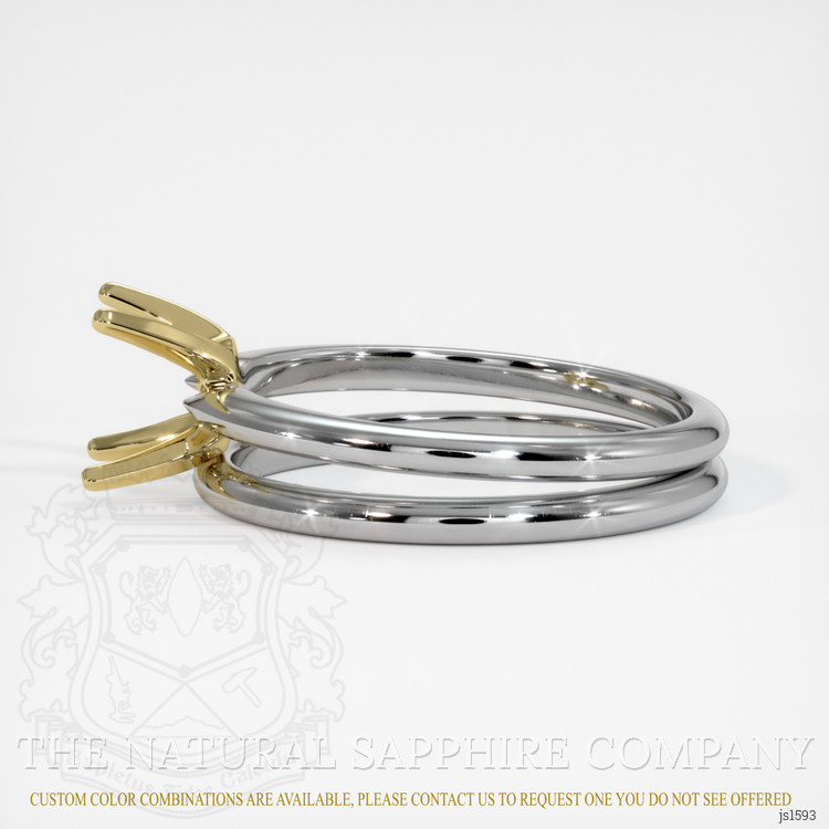 18K Yellow & White Wedding Set Ring Setting