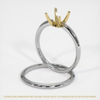 18K Yellow & White Wedding Set Ring Setting Image