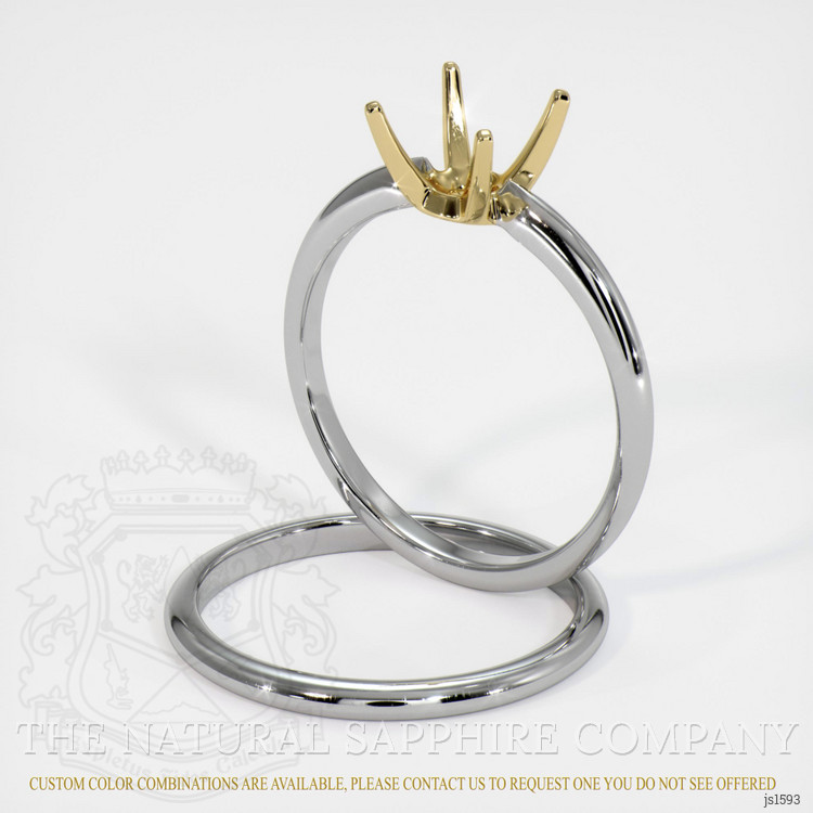 18K Yellow & White Wedding Set Ring Setting