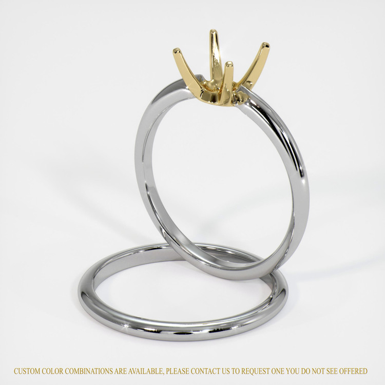 18K Yellow & White Wedding Set Ring Setting