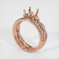 14K Rose Gold Pave Ring Setting Video