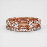 14K Rose Gold Pave Ring Setting Image