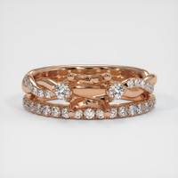 18K Rose Gold Pave Ring Setting Image