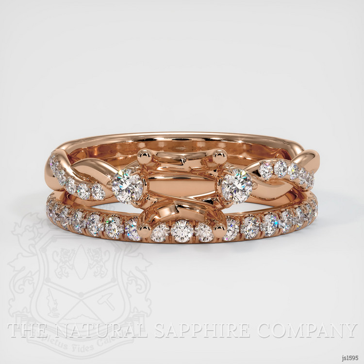 18K Rose Gold Pave Ring Setting