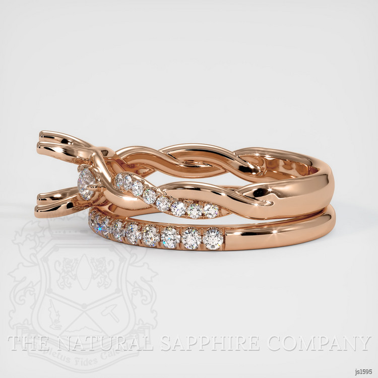 18K Rose Gold Pave Ring Setting