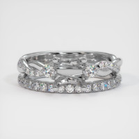 14K White Gold Pave Ring Setting Image