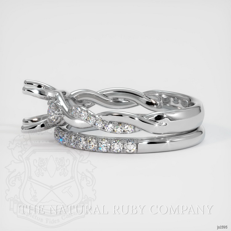 14K White Gold Pave Ring Setting