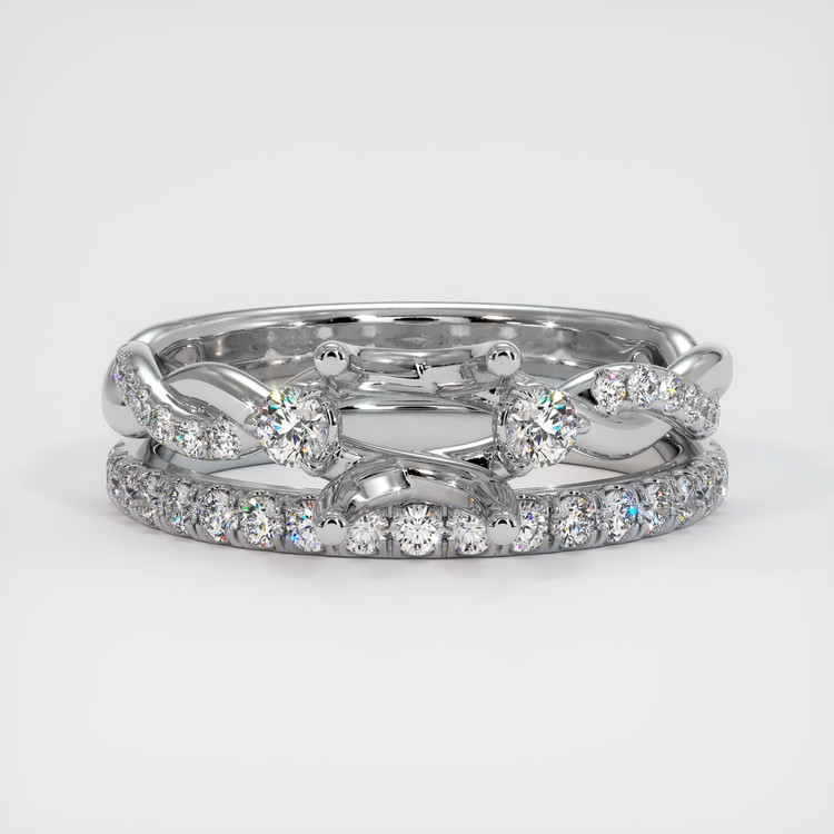 18K White Gold Pave Ring Setting