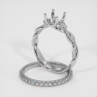 18K White Gold Pave Ring Setting Image