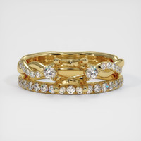 14K Yellow Gold Pave Ring Setting Image